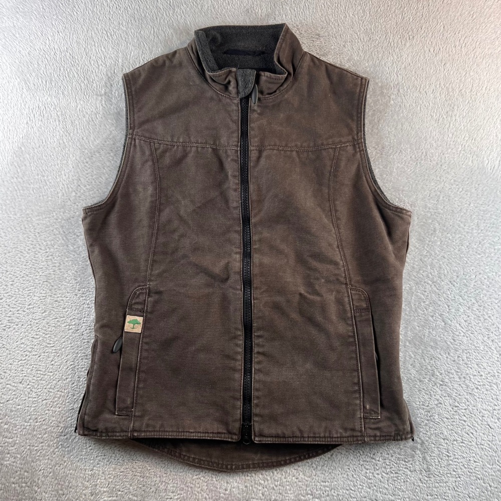 Arborwear Mens XL Brown Canvas Fleece Lined Workwear Vest AWO452235 IC3277